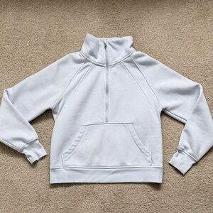 Danskin Women's Medium Half Zip Pull Over Light Blue Sweatshirt